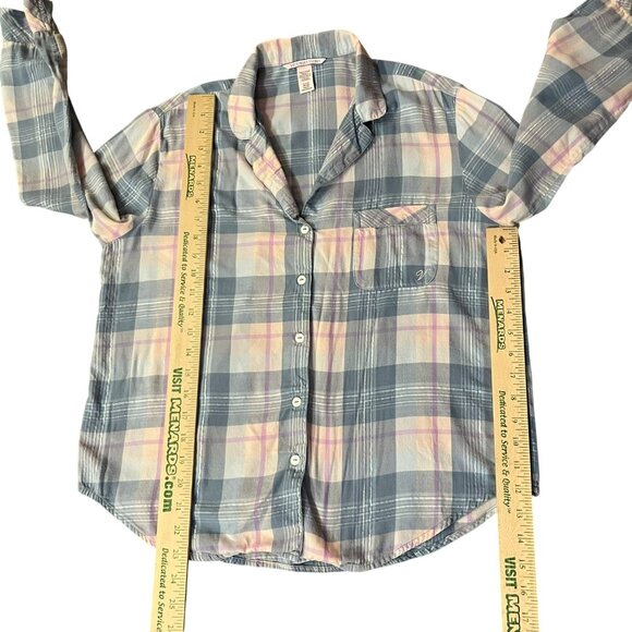 Victoria’s Secret Pajama Set Womens S Used 2 Piece Plaid Flannel Cotton Modal - Picture 8 of 16